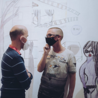 Wernisaż wystawy wspólnej Jacka Kröle i Krzysztofa Tarnowskiego Życie to nie bajka (fot. Wojciech Chrubasik)