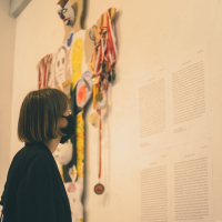 Finisaż wystawy zbiorowej twórców związanych z Galerią i Pracownią ArtBrut: „A Kysz!” - Wystawa czasu epidemii. (fot. Wojciech Chrubasik)