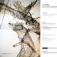 I Human - a solo exhibition by Andrzej Niedźwiecki - poster